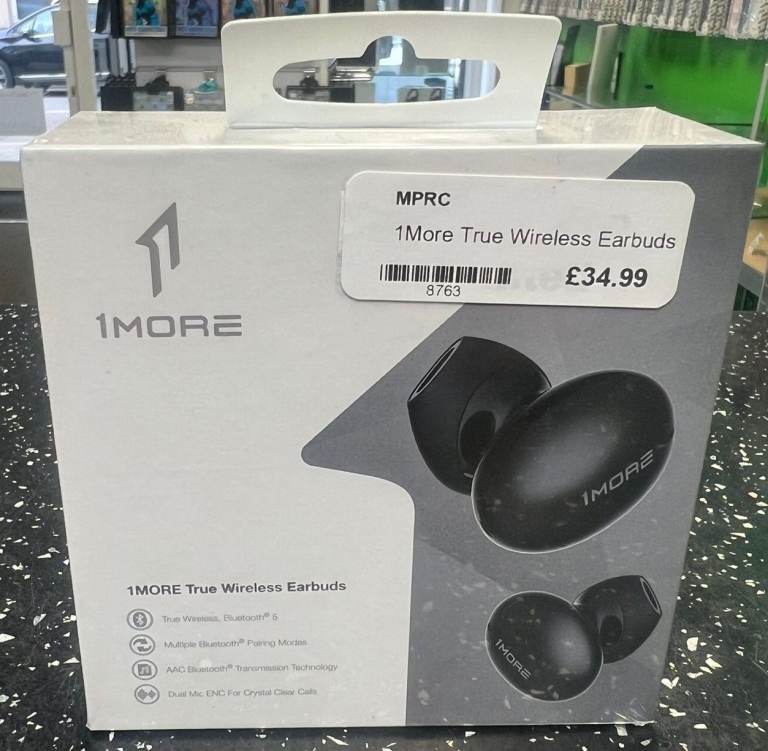Brand New 1MORE True Wireless Earbuds – Black – Only £34.99