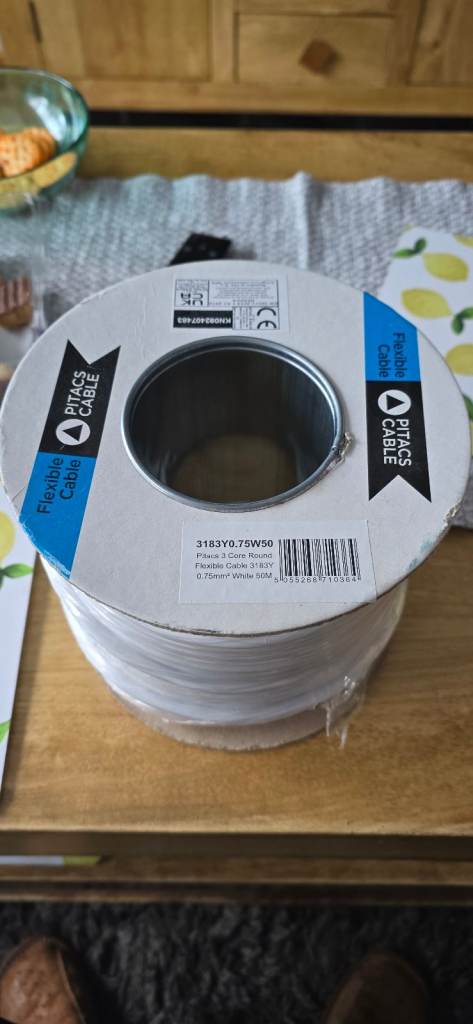 Flexible  Cable Pitacs 3 Core Round 0.75mm