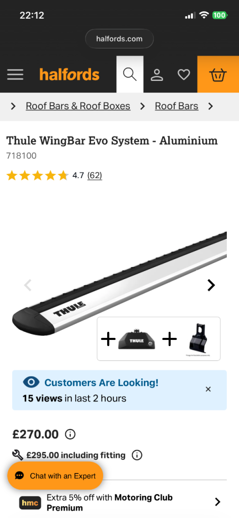 Thule roof bars for grand Picasso 2015 on 