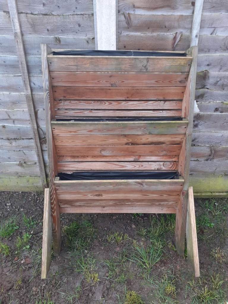 Wooden Tiered Garden Planter – Good Condition