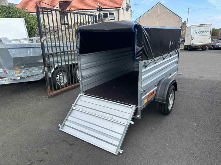 BRAND NEW 6ft x 4ft DOUBLE BROADSIDE NIEWIADOW TRAILER WITH FRAME AND 50CM COVER 750KG