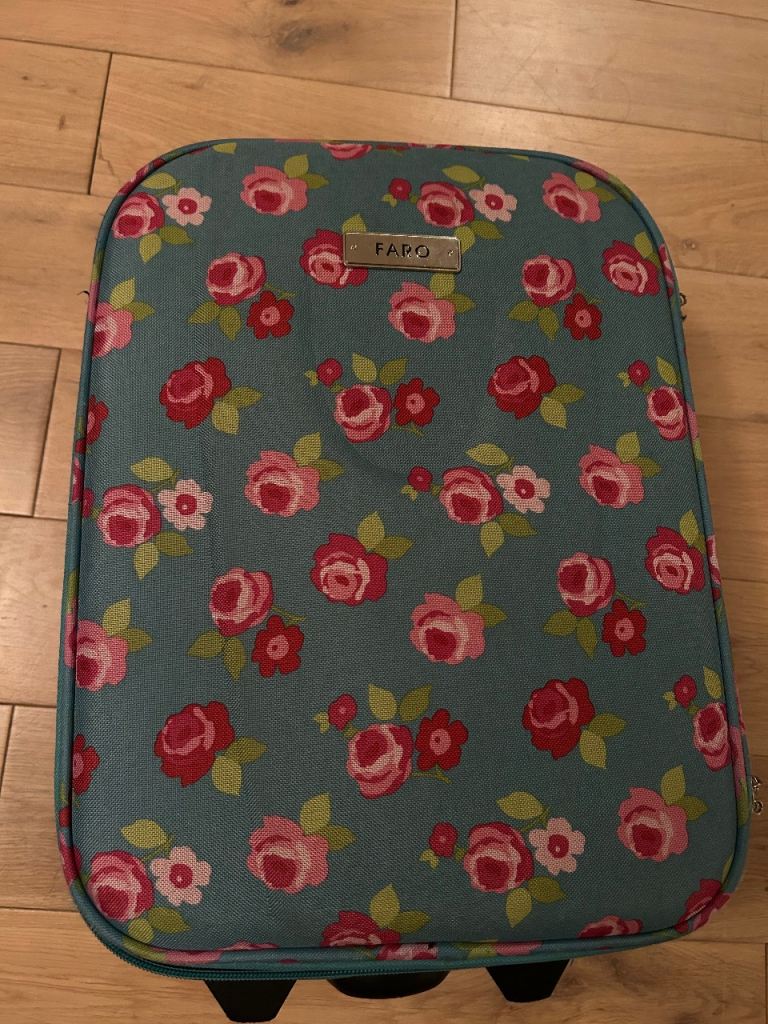 Small floral suitcase