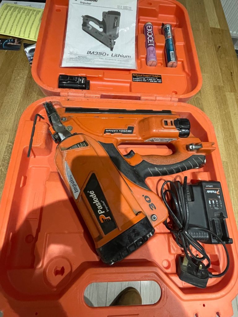 Paslode IM350+ Lithium Nail Gun with Charger and Case