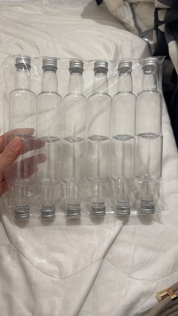 Mini Bottles with Caps - Pack of 12, New