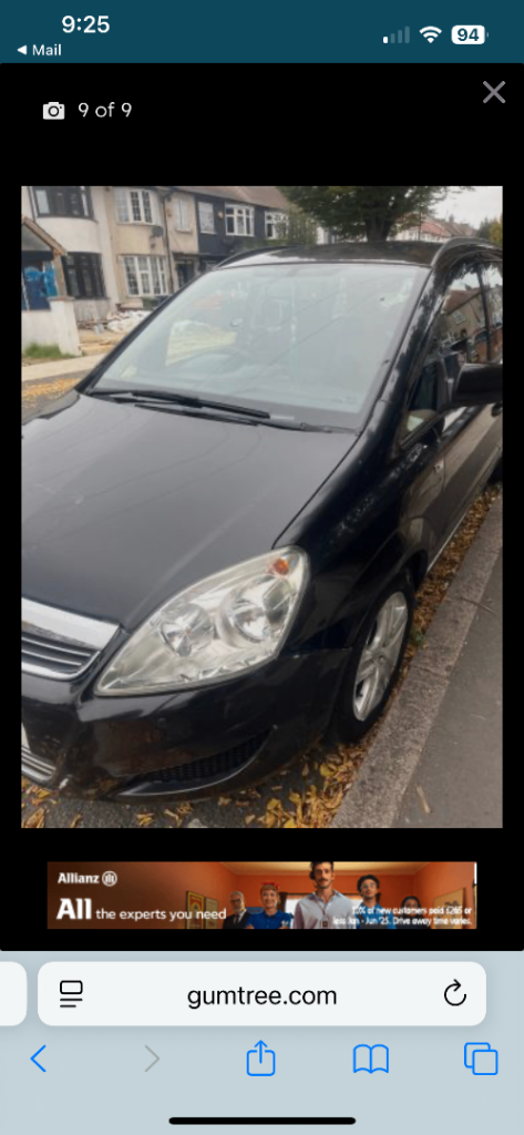 Very nice and cool Vauxhall, ZAFIRA, MPV, 2010, Manual, 1598 (cc), 5 doors