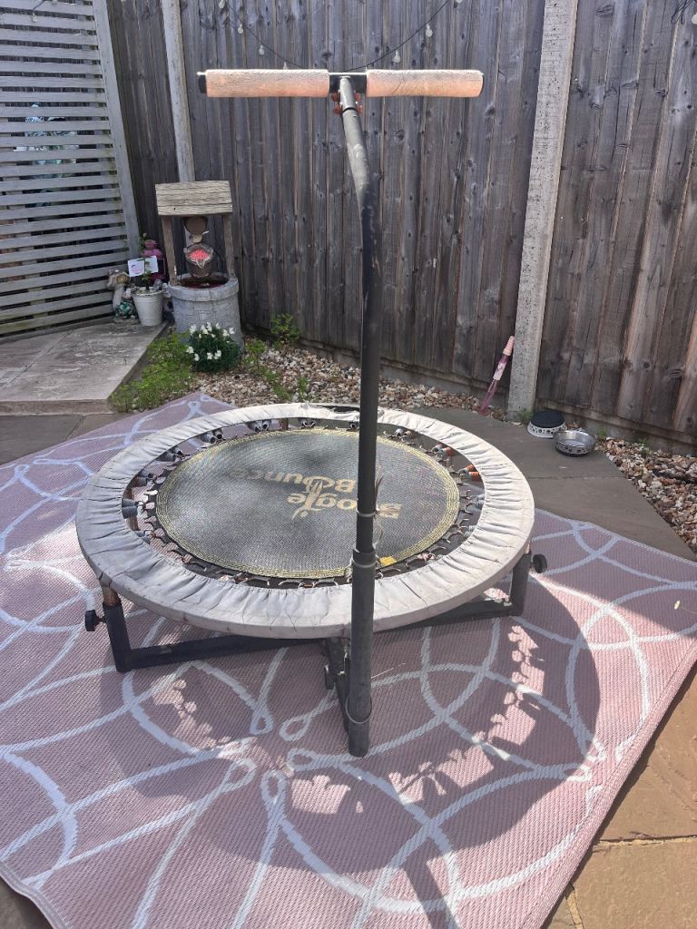 FREE Boogie Bounce Trampoline with Handlebar – Used Condition
