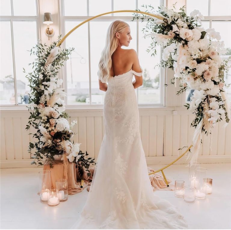 Wedding Arch Stand Arch Metal Wedding Balloon Arch Stand Circular Party Decoration Backdrop