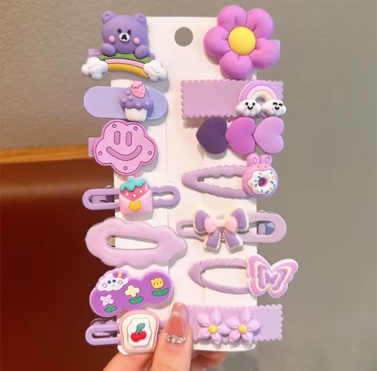 Cute Kids Hair Clips - Mixed Colours & Designs