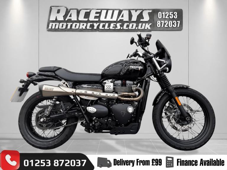 TRIUMPH STREET SCRAMBLER, 2018 18 PLATE, 12371 MILES, HPI CLEAR, USED MOTORCYCLE