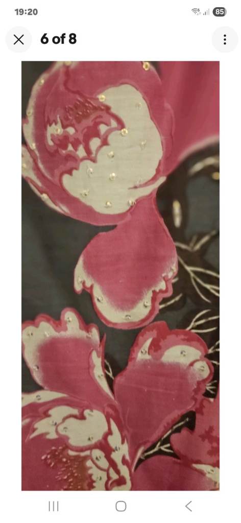 Monsoon Lined Size 12 Silver Grey Embellished Pattern Skirt