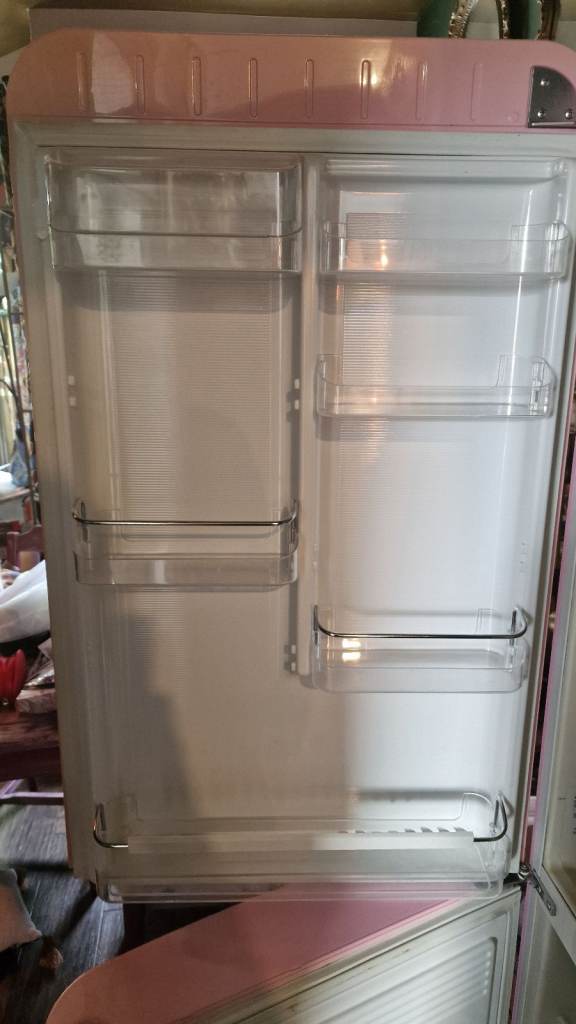 Pink smeg fridge freezer