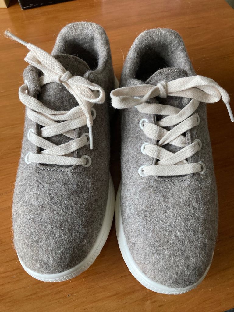 NEW, IN BOX: Egos Copenhagen Trainers. RRP £95. Grey Merino Wool Felt. UK 6.5-7, EU 39