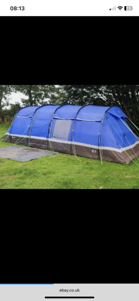 Large Blue Family Tent – Good Condition