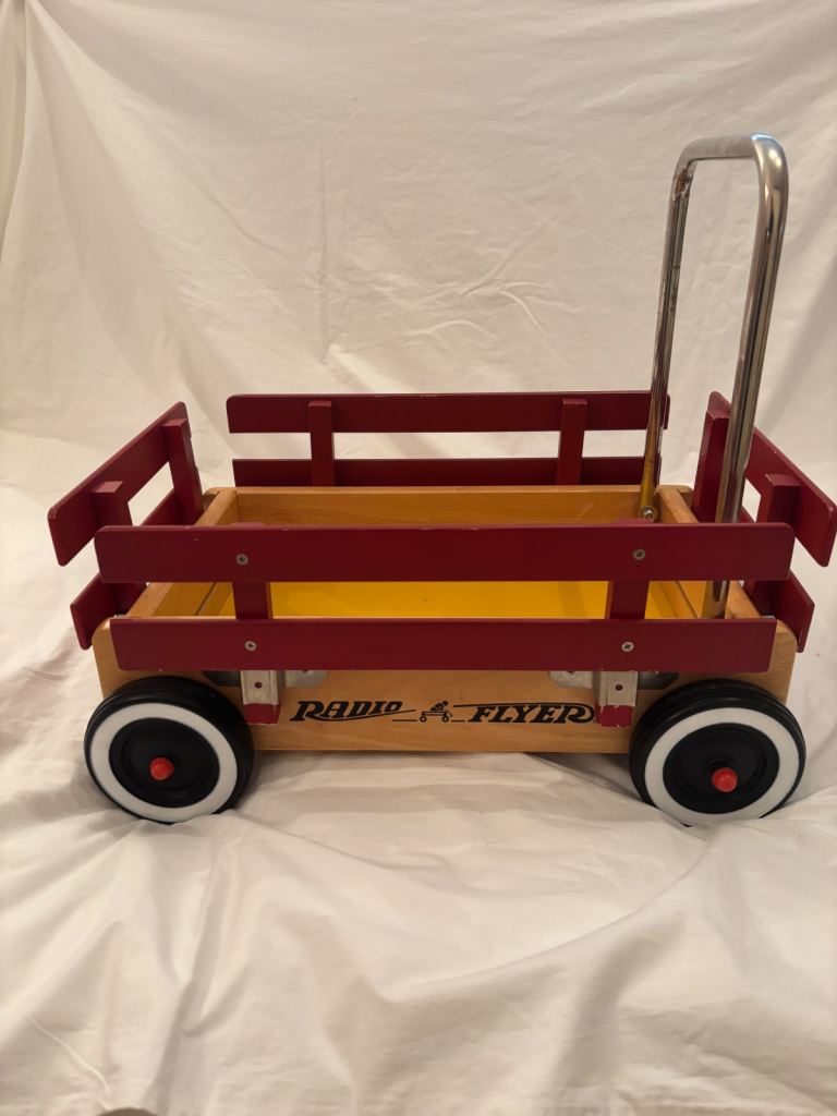 Vintage Wooden Radio Flyer Childrens Toy