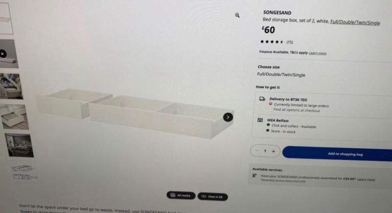 IKEA under bed storage 