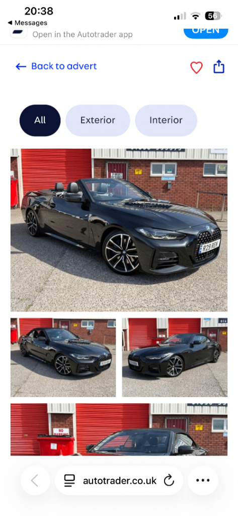 BMW, 4 SERIES, Convertible, 2021, Semi-Auto, 1995 (cc), 2 doors