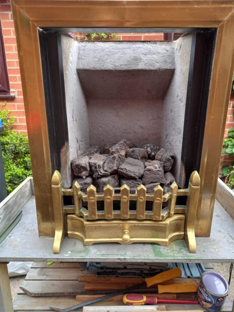 1990s Royale Crosslee “Cozyfire / Flame System 1” Decorative Gas Fire