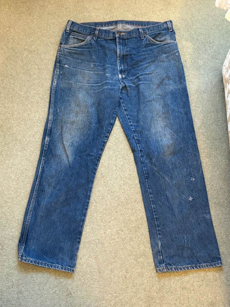 Dickies Carpenter Jeans, Baggy Skater Trousers, Workwear Denim, Distressed Work Trousers