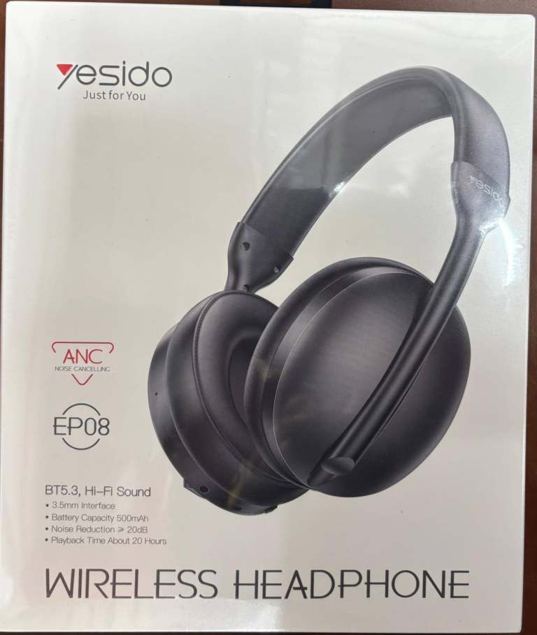 Wireless ANC Headphones – Bluetooth 5.3 Over-Ear Headphones with Noise Cancelling & HiFi Sound