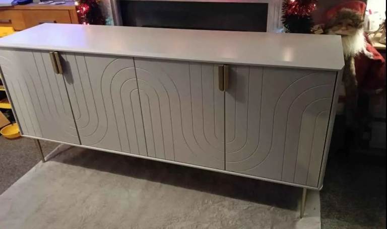 Light grey side unit with soft close doors feel free to contact me 