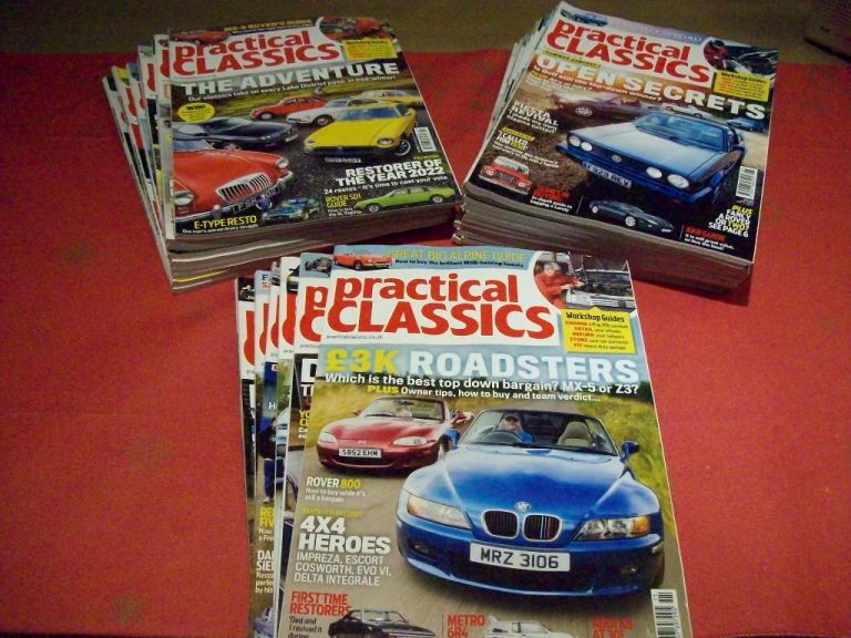 Practical Classics magazines December 2022 to June 2025 issue. As new. Other mags also.