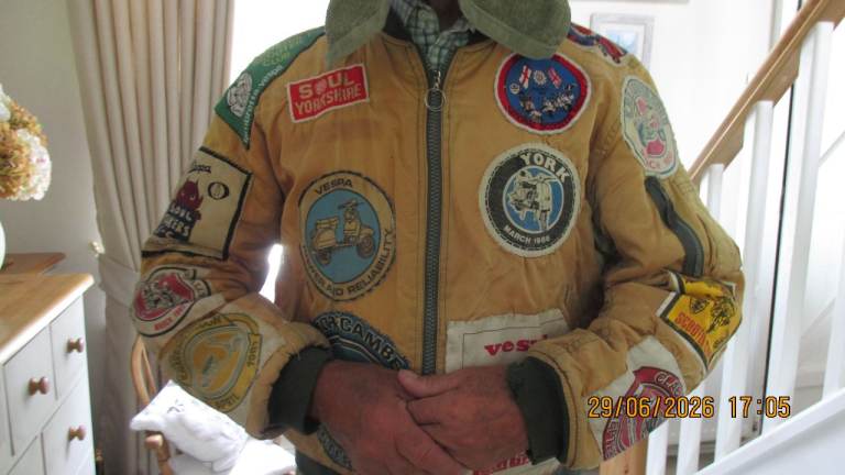 Vintage Patched Vespa Jacket – Well-Loved, Unique Design