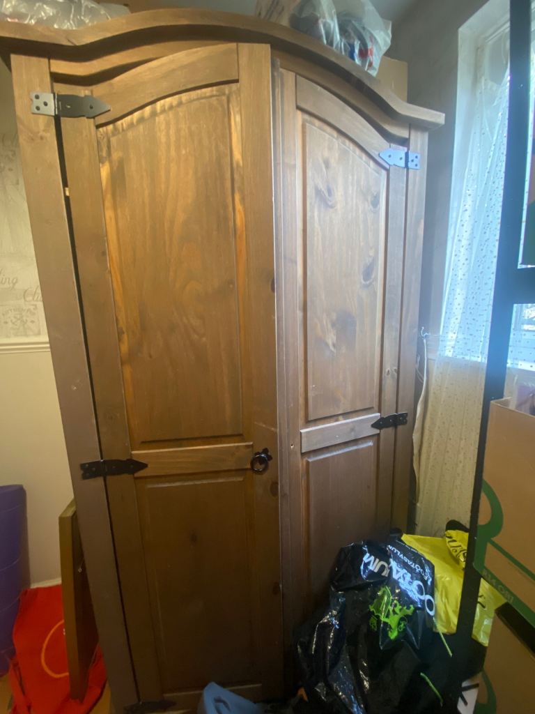 Solid wood wardrobe