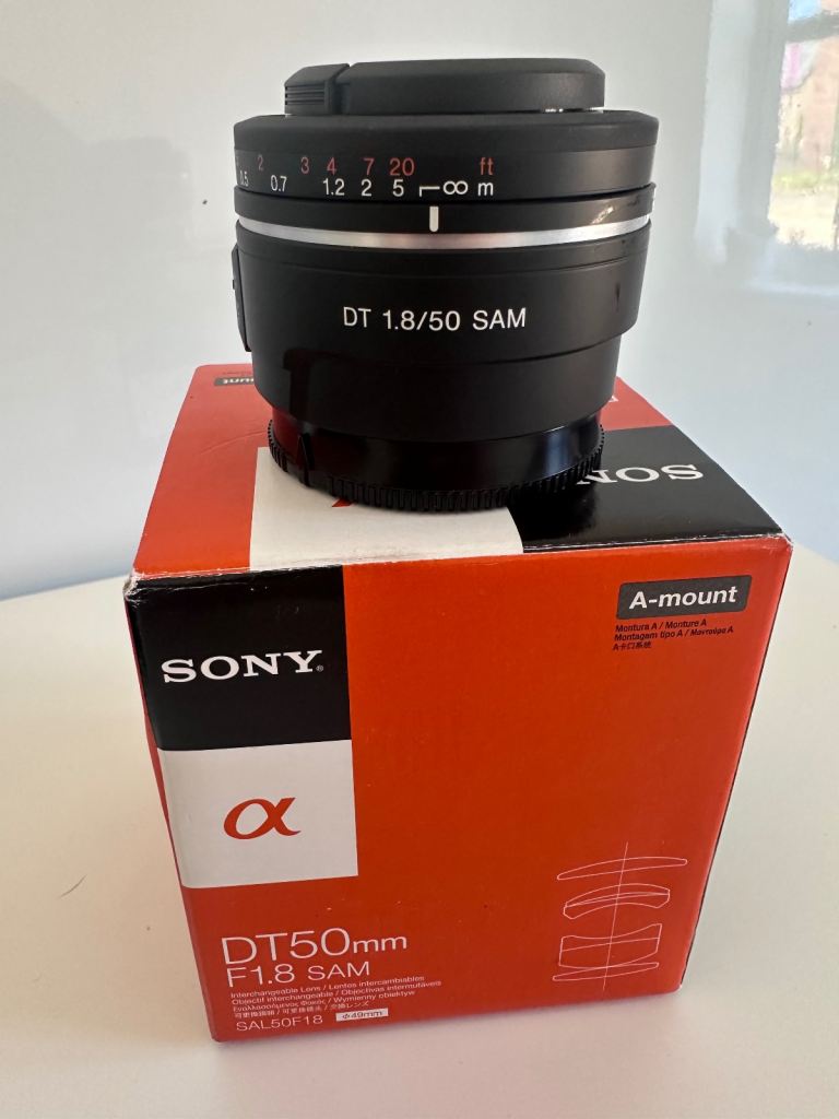 Sony Alpha DT 50mm F1.8 SAM Lens with A-mount