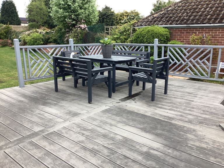 Wooden patio set
