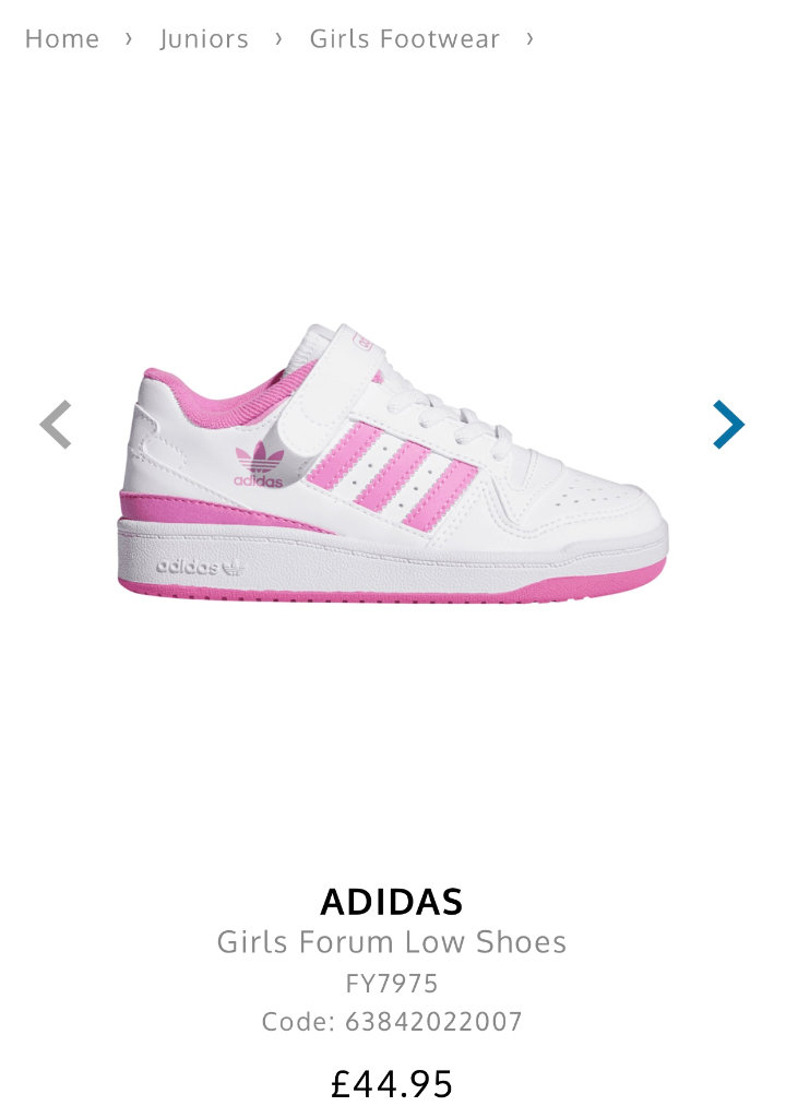 New Adidas girls pink trainers  13  also clothes