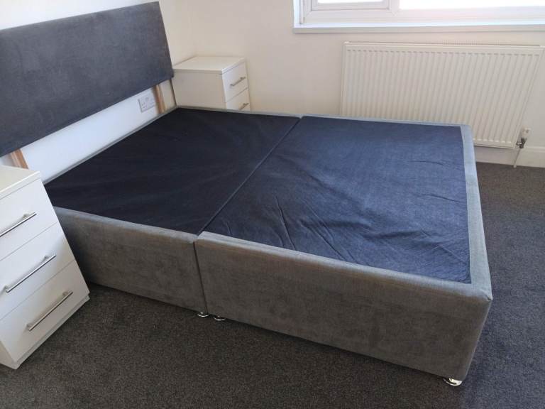 Double Bed Base + Headboard (No mattress)