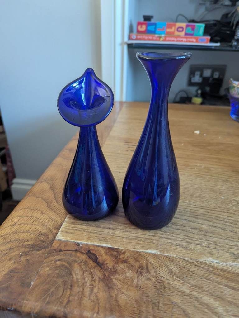 Bristol blue vases 