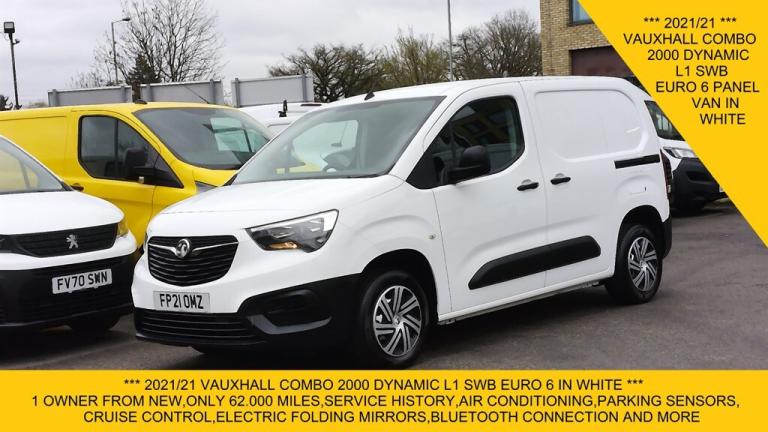2021 Vauxhall Combo 2000 DYNAMIC L1 SWB WITH ONLY 62.000 MILES,AIR CONDITIONING,PARKING SENSORS P...