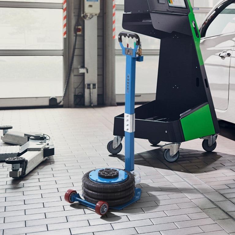 Pneumatic Triple Air Bag Jack Folding Handle 3 Ton 6600 lbs 40cm Car Lift Height