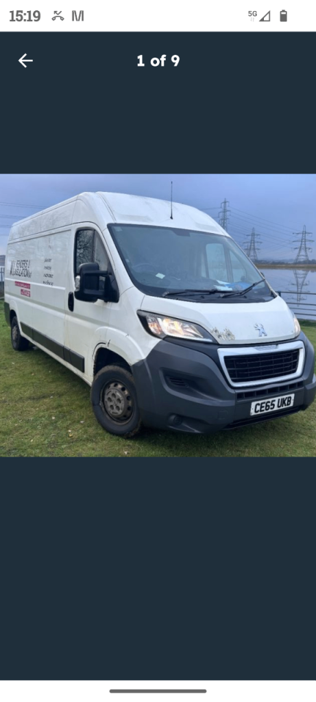 2015 Peugeot Boxer L3/H2 Professional, Top Spec 6 Speed Manual, 2198 (cc)