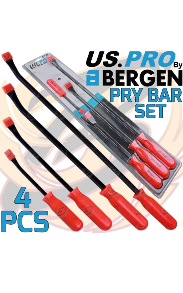 US.PRO By BERGEN 4-Piece Pry Bar Set – New