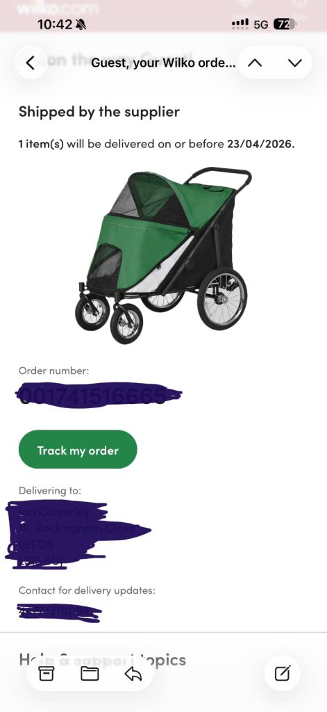 Pawhut large dog stroller