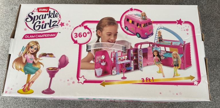 Girls Sparkle  Girlz Retro glam Campervan  Doll Playset Brand new in box 