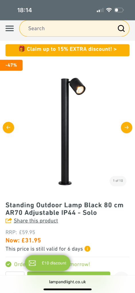 image for Gu10 bollards for garden or patio 