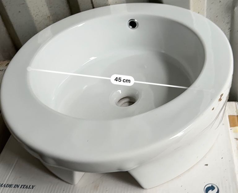 White Wash Basin Bathroom Italian Sink For Sale Brand New 