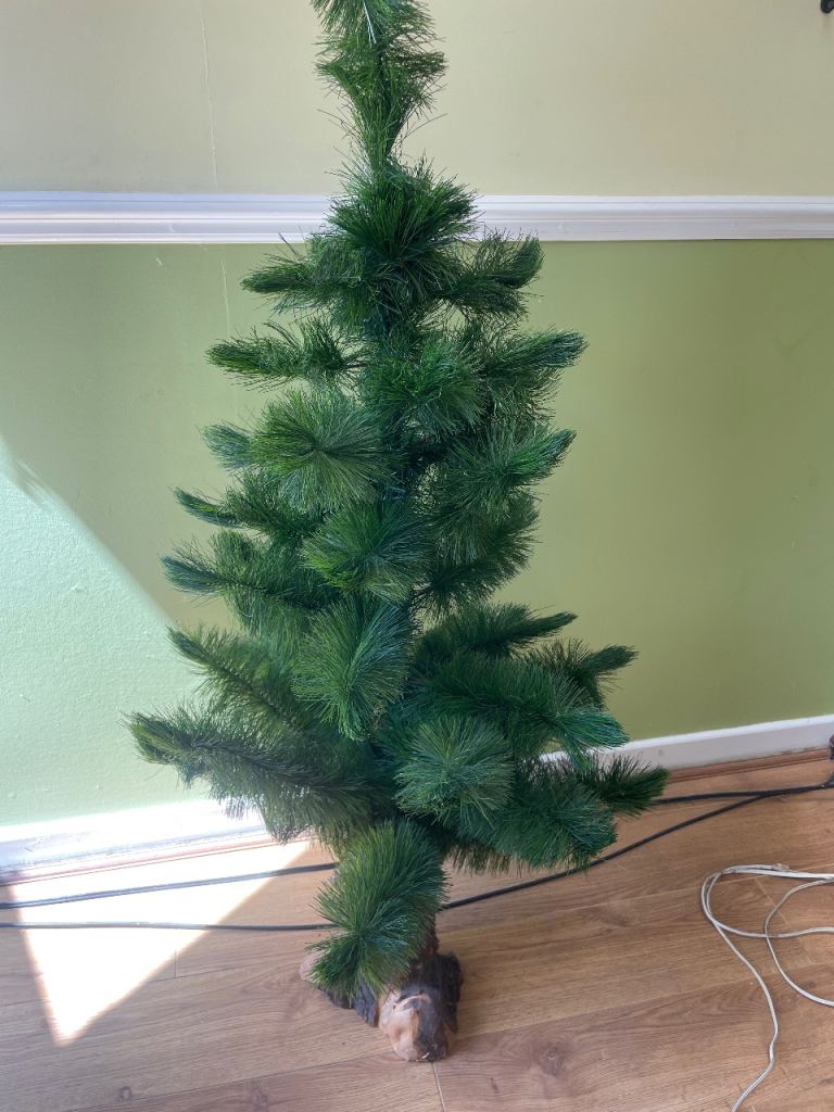 4ft Artificial Christmas Tree - Green, Good Condition
