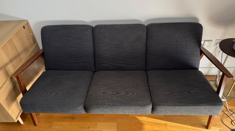 IKEA Ekenäset 3-Seater Sofa (Anthracite Grey) - Great Condition