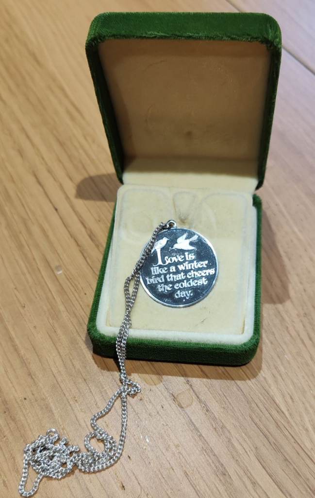 Silver pendant necklace 1977