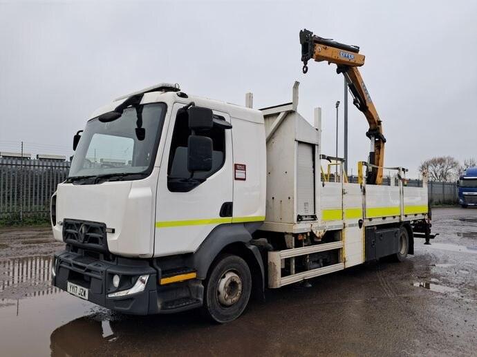 2017 Renault D (D) MIDLUM 12T WITH REAR MOUNTED CRANE ONLY 55000 MILES + VAT NA Diesel Automatic