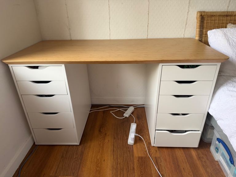 IKEA Alex Desk Unit with Drawer Cabinets