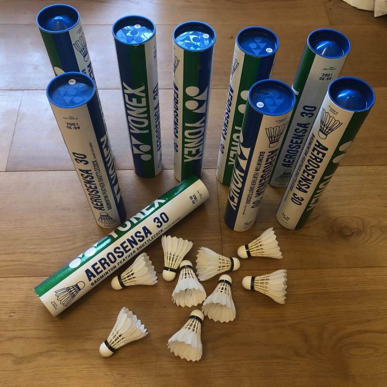 100 x Badminton feather shuttles (Yonex 30) light use only (service practice)