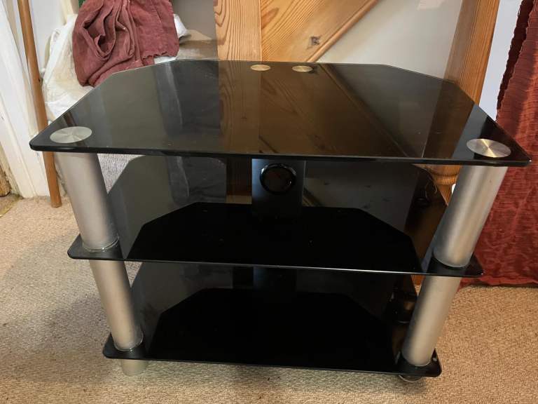 Glass TV stand