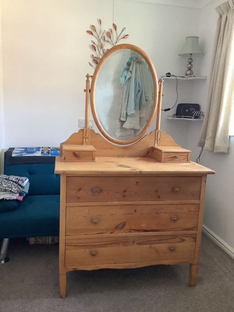 Swedish antique pine dressing table