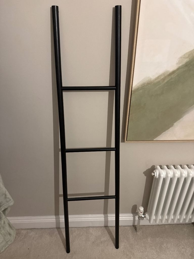 Black Wooden Storage Ladder