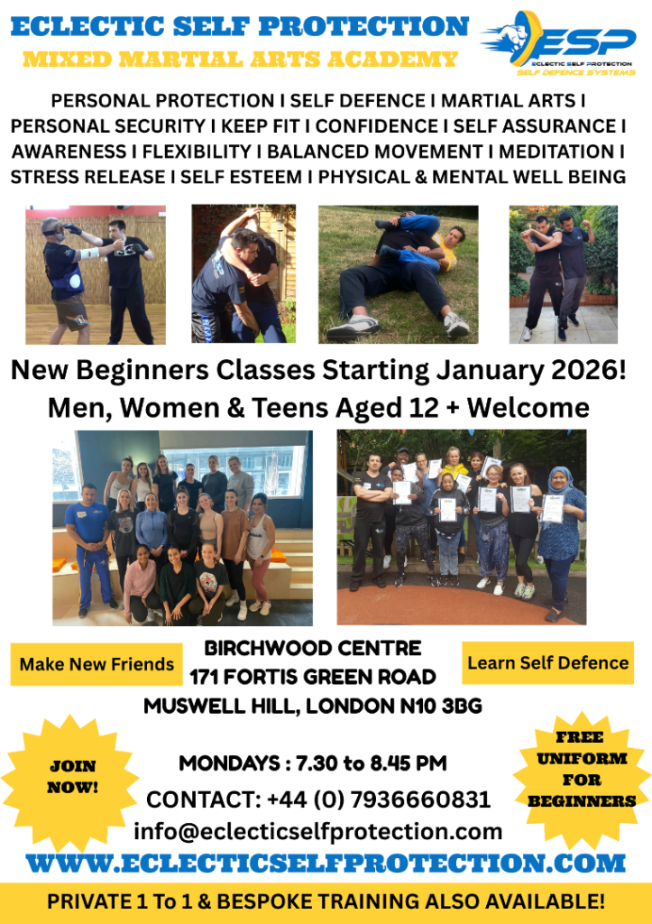 New Beginners Self Defence Classes In Muswell Hill North London January 2026
